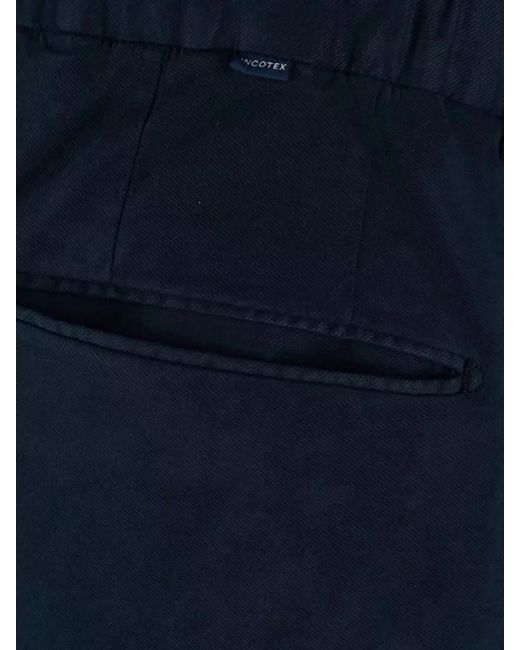 Incotex Blue Straight-Leg Trousers for men
