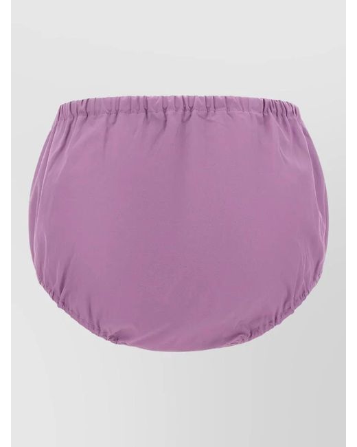 Prada Purple Cotton High-Rise Culotte Shorts