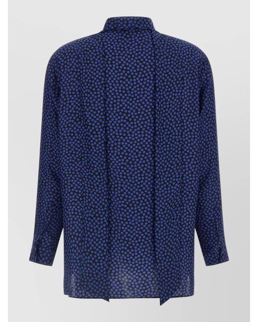 Gianluca Capannolo Blue Katherine Shirt Long Sleeves Polka Dots