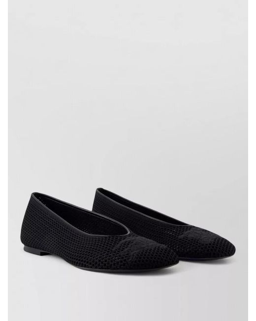 Burberry White Leather Ballerina Loafers