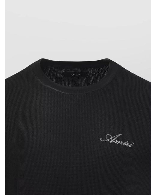 Amiri Black Cotton Long-Sleeve T-Shirt for men