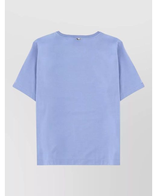Herno Blue Short Sleeve Crew Neck Top