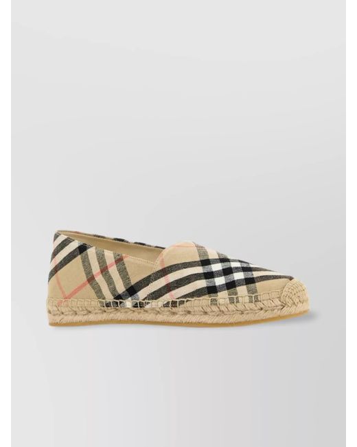 Burberry Metallic Linen Embroidered Espadrilles