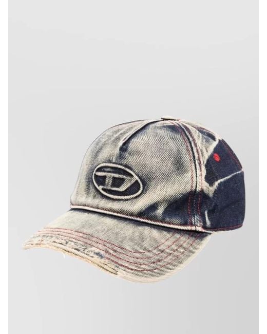 DIESEL Blue C Seymon Hat Contrast Stitching Vents for men