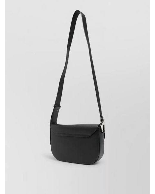 Emporio Armani White Leather Crossbody Bag Adjustable Shoulder Strap