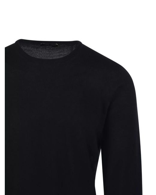 Roberto Collina Blue Wool Crew-Neck Jumper for men