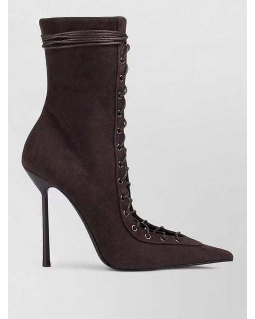 Le Silla Black Colette Lace Up Ankle Boots 120Mm