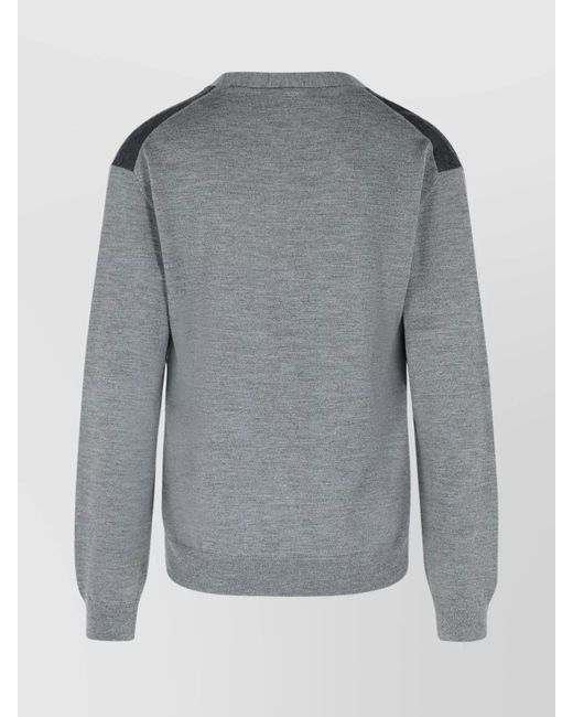 Lanvin Gray Wool Cardigan for men