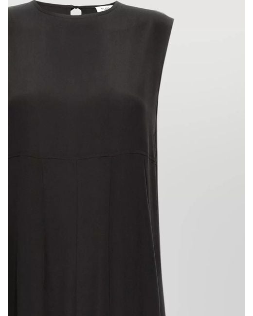 DI.LA3 PARI' Black Spicchi Ankle Dress Sleeveless Back Tie