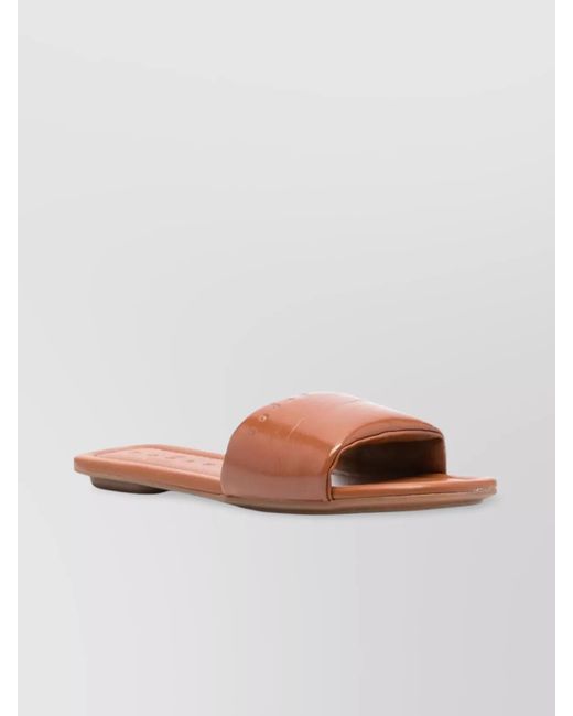 Hogan Natural Leather Slides