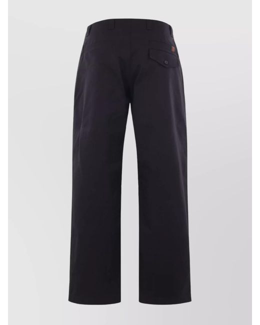 Gucci Blue Cotton Wide-Leg Trousers for men
