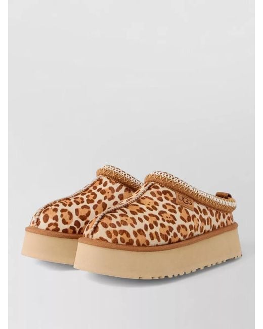 Ugg Multicolor Cow Hair Platform Mules
