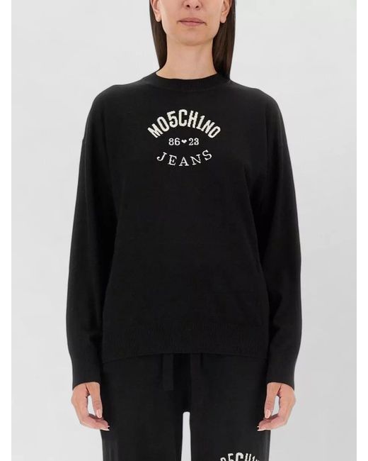 Moschino Black Oversized Wool Jumper
