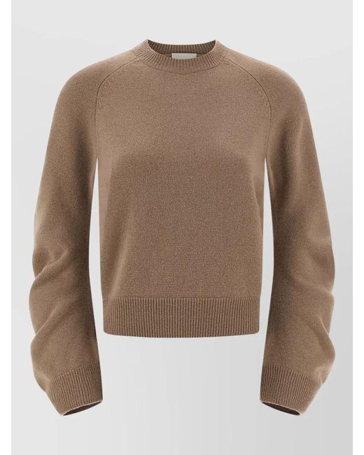 Nude Brown Virgin Wool Crewneck Jumper