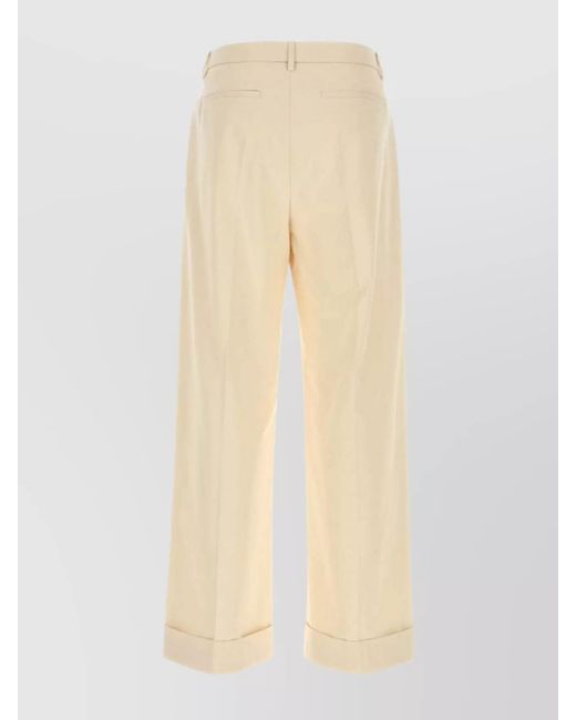 Valentino Garavani Natural Cotton Tailored Trousers for men