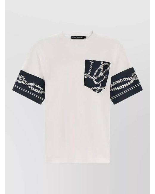 Dolce & Gabbana Multicolor Silk Blend Printed Short-Sleeve T-Shirt for men