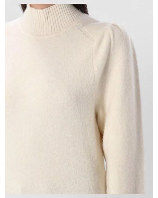 Isabel Marant Blue Alpaca-Blend Ribbed High-Neck Sweater