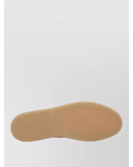 Common Projects Black Leather Sneakers Round Toe Contrast Sole for men