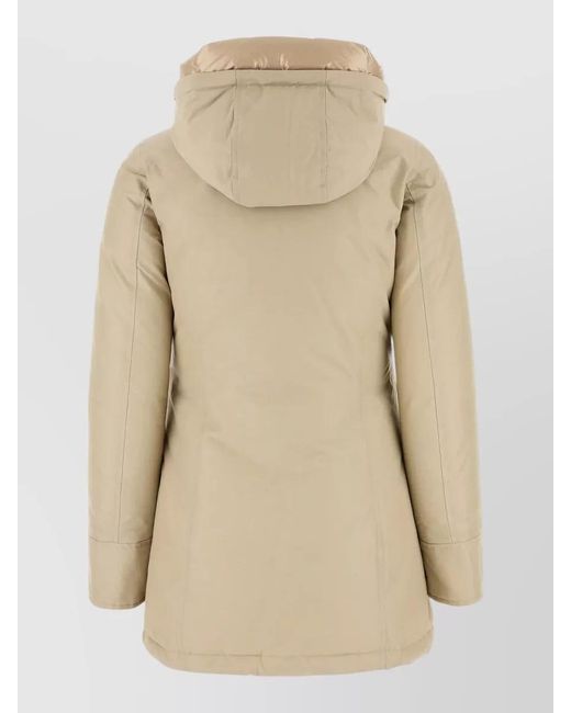 Woolrich Natural Arctic Parka Single-Breasted Coat