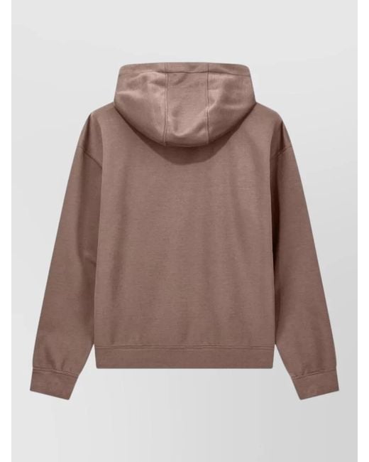 Giorgio Armani Brown Hooded Crewneck Jacket Long Sleeves for men