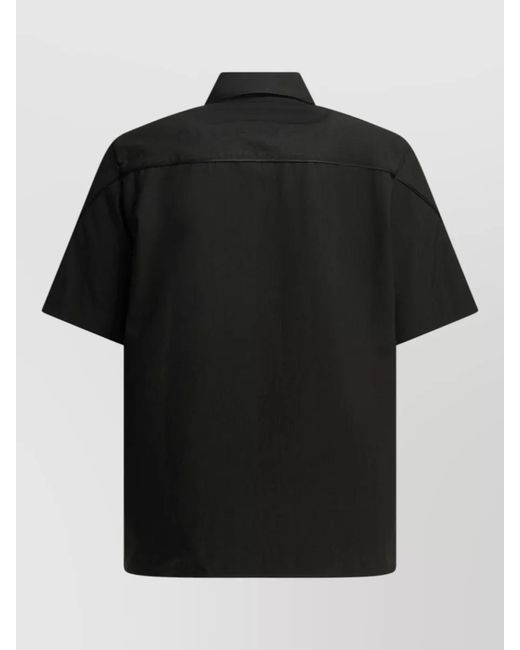 Givenchy Black Short-Sleeve Zip Shirt Jacket for men