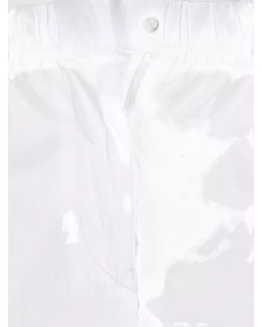 Aspesi White Straight Leg Trousers Side And Back Pockets