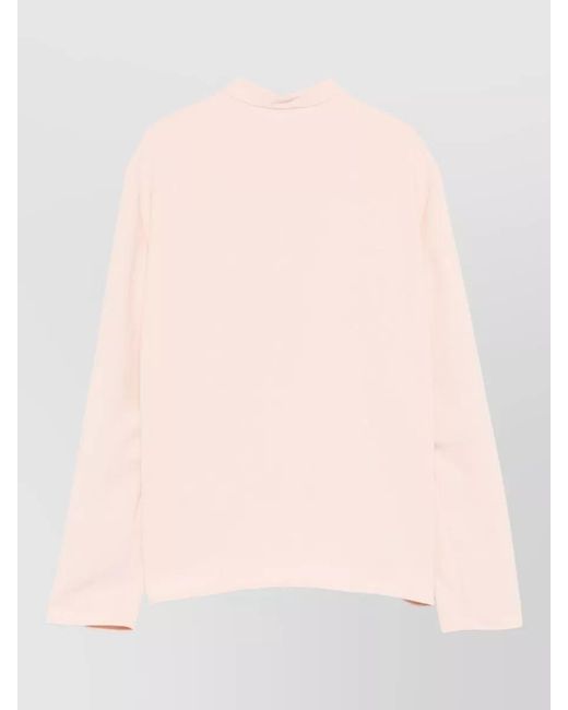Emporio Armani Pink Long-Sleeve Crepe Shirt