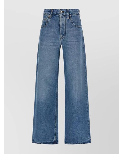 Jacquemus Blue Cotton Wide-Leg Jeans