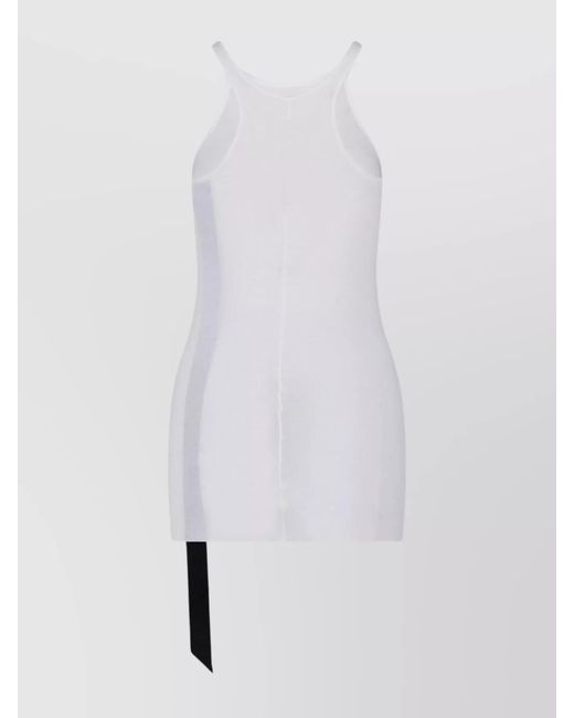 Rick Owens White Cotton Sleeveless Top