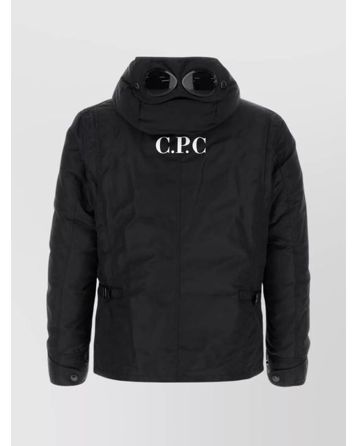 Junya Watanabe Black Nylon Down Hooded Jacket for men