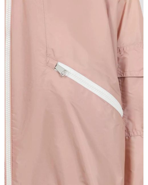 Moncler Pink Marmacy Jacket High Collar Drawstring Cuffs