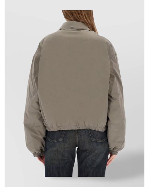 Our Legacy Gray Cropped Puffer Jacket