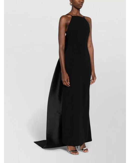 Solace London Black Ulla Maxi Dress Halter Neck Open Back