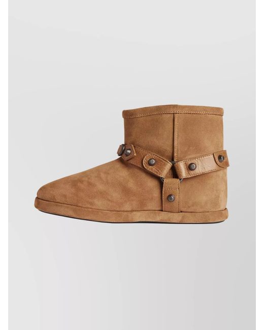 Balenciaga Brown Leather Ankle Boots
