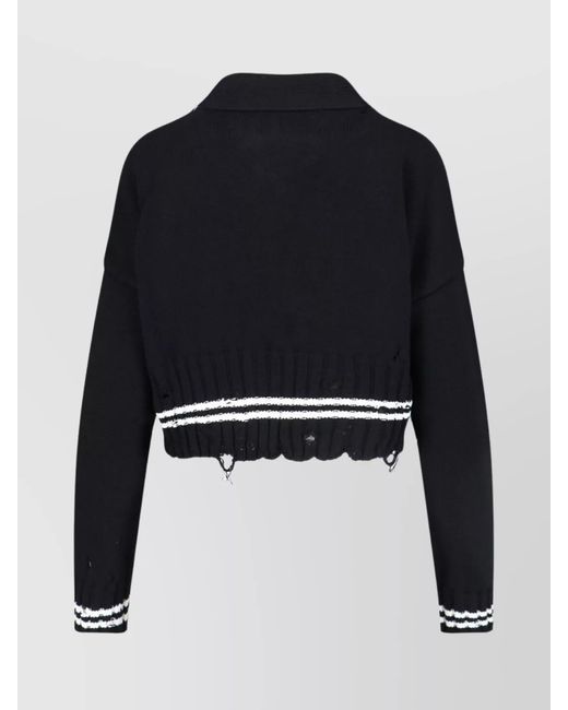 Marni Blue Cotton Crewneck Cardigan