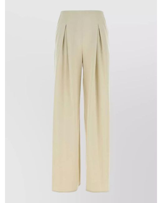 Max Mara Natural Silk Wide-Leg Trousers