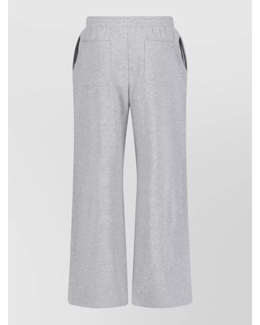 DUNST Gray Wide Leg Lounge Trousers Elastic Waistband Pockets