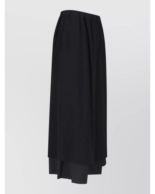 Comme des Garçons Blue Wool A-Line Skirt