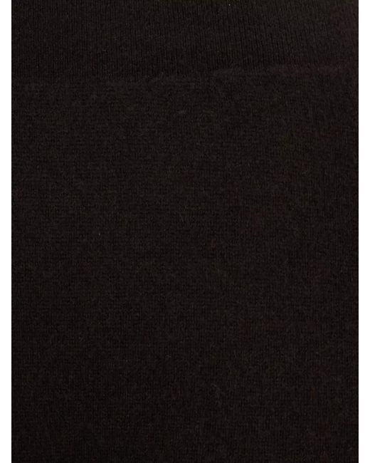 Vanisé Black Cashmere High Waist Wide Leg Pants