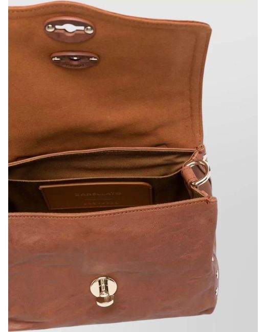 Zanellato Brown Postina Officina Baby Leather Shoulder Bag