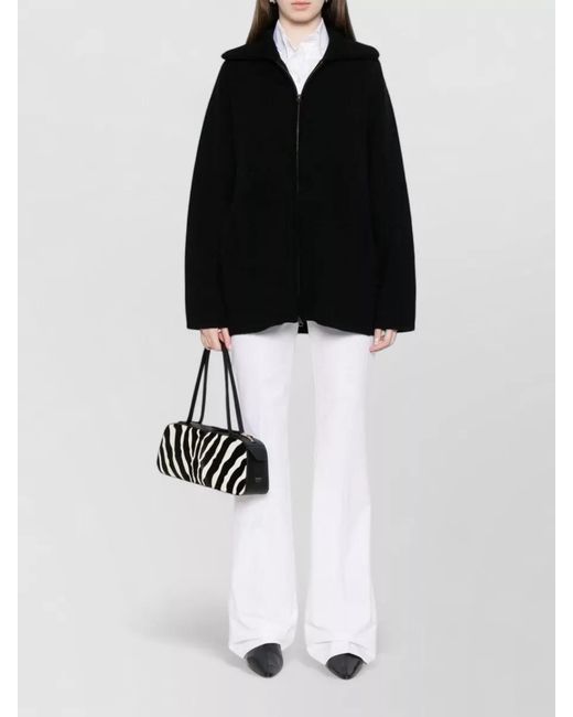 Via Masini 80 White Cotton Trousers Wide Leg Belt Loops