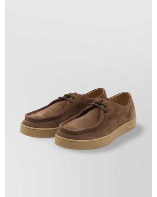 Church's Brown Suede Leather Lace-Up Shoes for men