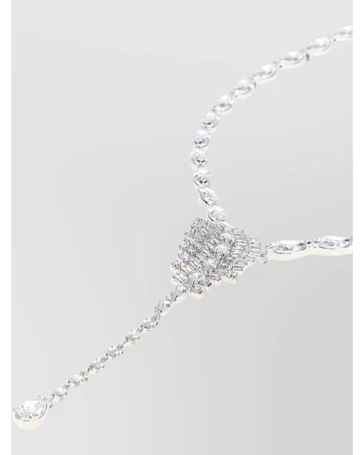 Swarovski White Metal Necklace