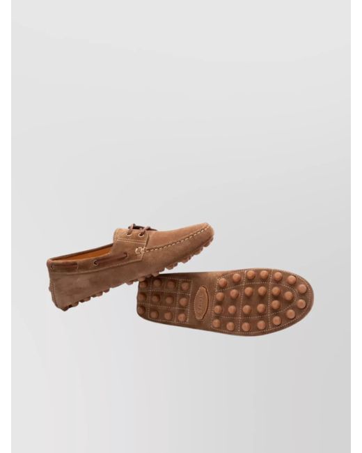 Tod's Brown Suede Leather Loafers for men