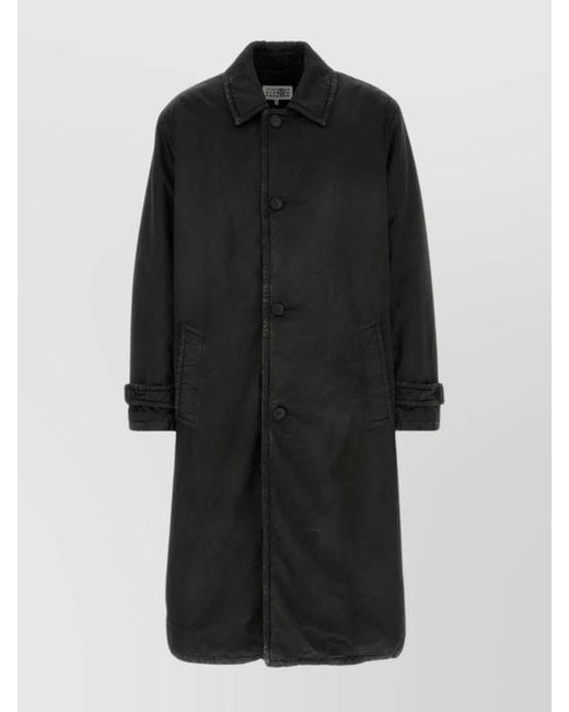 MM6 by Maison Margiela Black Single Breasted Coat for men