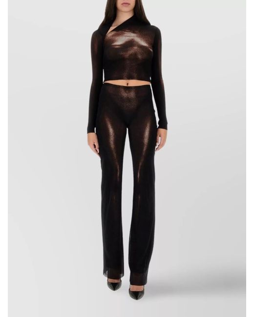 Jean Paul Gaultier Black Printed High-Rise Trousers