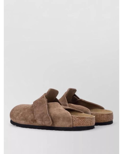 Birkenstock Brown Loma Adjustable Strap Flat Sole Slippers