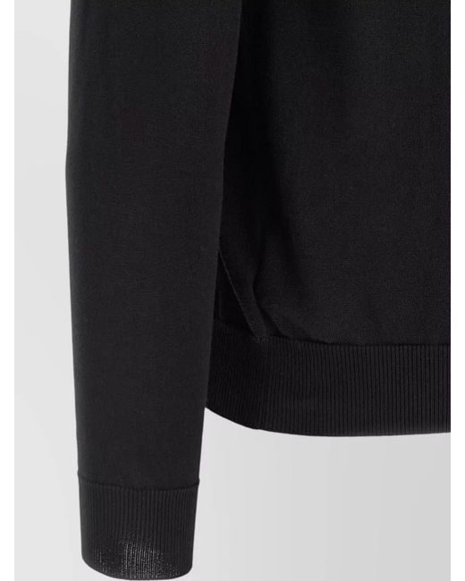 Zanone Black Cotton Jumper for men