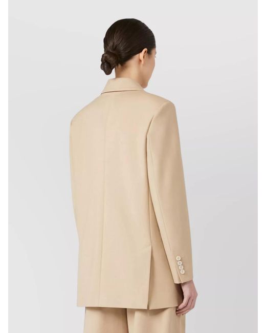 Max Mara Natural Cotton Double-Breasted Blazer