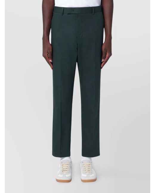 PT Torino Gray Cotton Trousers With Back Pockets And Belt Loops for men